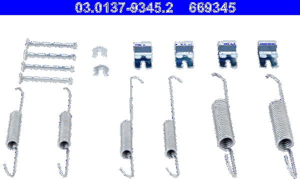 ATE 03.0137-9345.2 - Set accesorii, sabot de frana aaoparts.ro