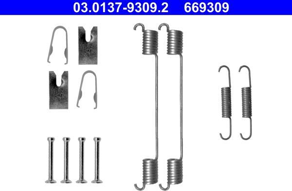 ATE 03.0137-9309.2 - Set accesorii, sabot de frana aaoparts.ro