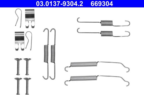 ATE 03.0137-9304.2 - Set accesorii, sabot de frana aaoparts.ro