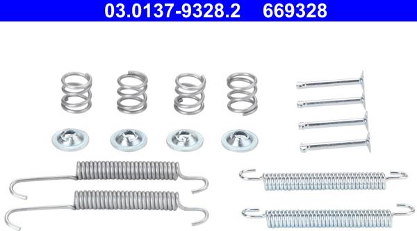 ATE 03.0137-9328.2 - Set accesorii, saboti frana parcare aaoparts.ro