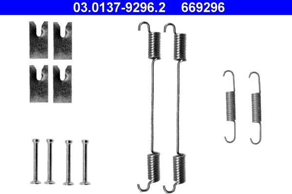 ATE 03.0137-9296.2 - Set accesorii, sabot de frana aaoparts.ro