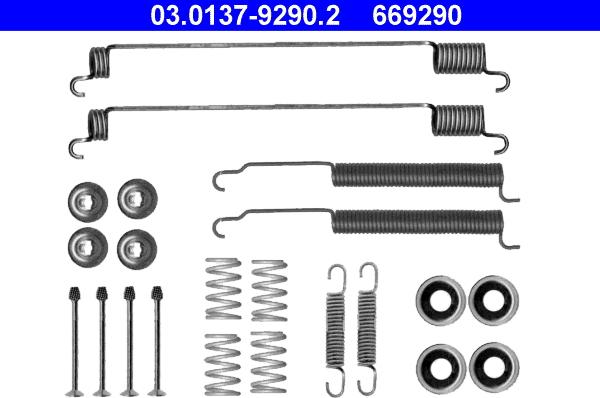 ATE 03.0137-9290.2 - Set accesorii, sabot de frana aaoparts.ro