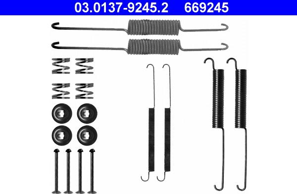 ATE 03.0137-9245.2 - Set accesorii, sabot de frana aaoparts.ro