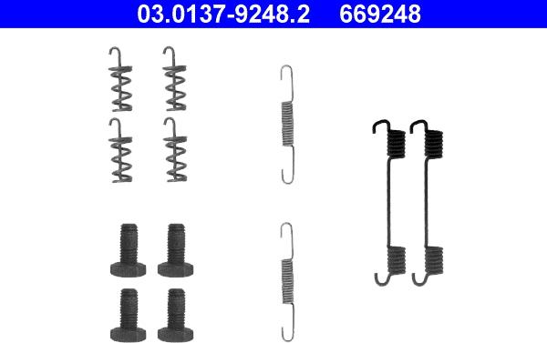 ATE 03.0137-9248.2 - Set accesorii, saboti frana parcare aaoparts.ro