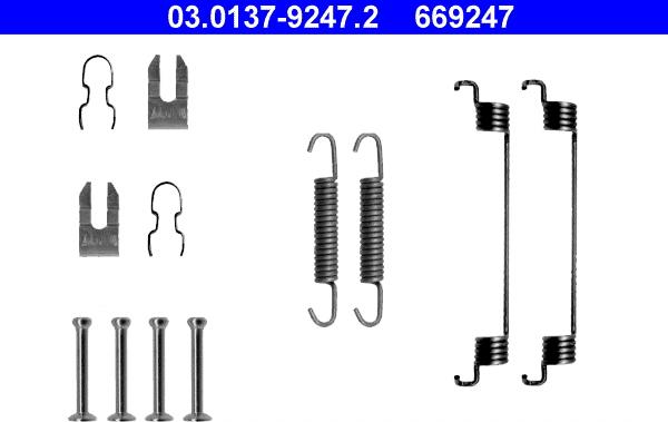 ATE 03.0137-9247.2 - Set accesorii, sabot de frana aaoparts.ro