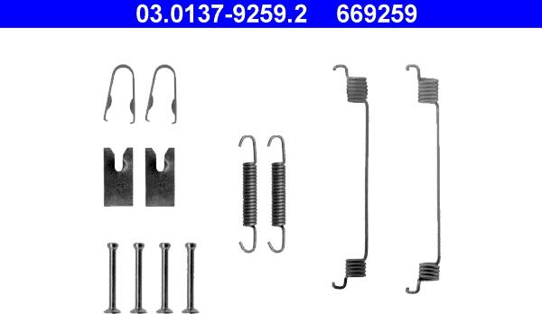 ATE 03.0137-9259.2 - Set accesorii, sabot de frana aaoparts.ro