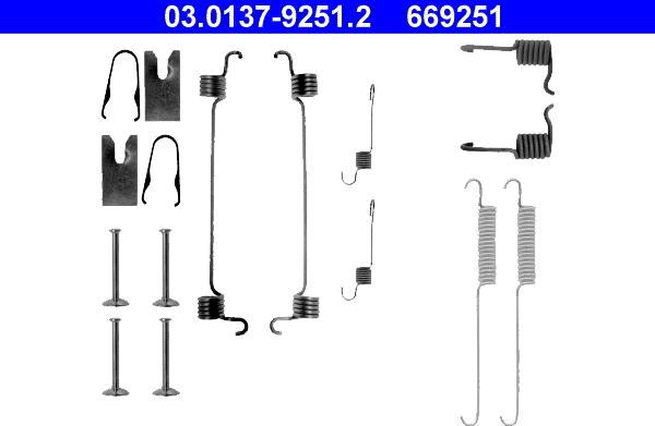 ATE 03.0137-9251.2 - Set accesorii, sabot de frana aaoparts.ro