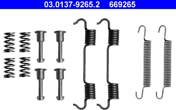 ATE 03.0137-9265.2 - Set accesorii, saboti frana parcare aaoparts.ro