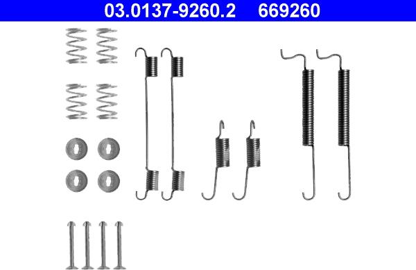 ATE 03.0137-9260.2 - Set accesorii, sabot de frana aaoparts.ro