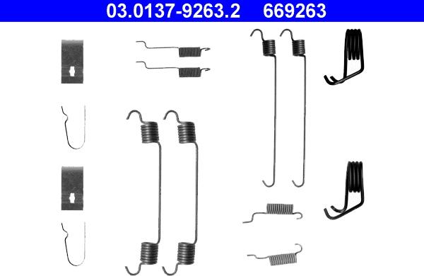 ATE 03.0137-9263.2 - Set accesorii, sabot de frana aaoparts.ro