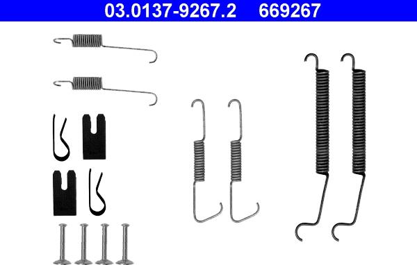 ATE 03.0137-9267.2 - Set accesorii, sabot de frana aaoparts.ro