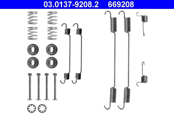 ATE 03.0137-9208.2 - Set accesorii, sabot de frana aaoparts.ro