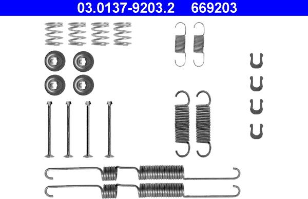 ATE 03.0137-9203.2 - Set accesorii, sabot de frana aaoparts.ro