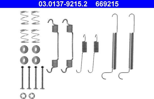 ATE 03.0137-9215.2 - Set accesorii, sabot de frana aaoparts.ro