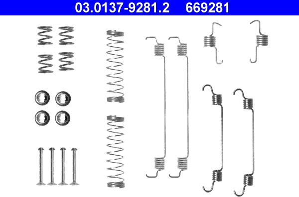 ATE 03.0137-9281.2 - Set accesorii, sabot de frana aaoparts.ro