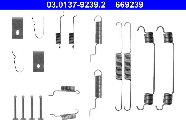 ATE 03.0137-9239.2 - Set accesorii, sabot de frana aaoparts.ro