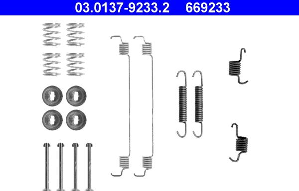 ATE 03.0137-9233.2 - Set accesorii, sabot de frana aaoparts.ro