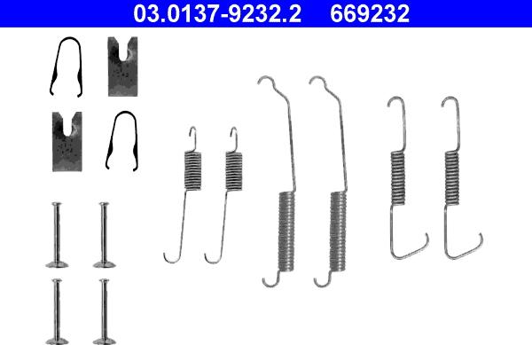 ATE 03.0137-9232.2 - Set accesorii, sabot de frana aaoparts.ro