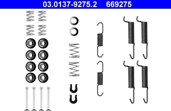 ATE 03.0137-9275.2 - Set accesorii, saboti frana parcare aaoparts.ro