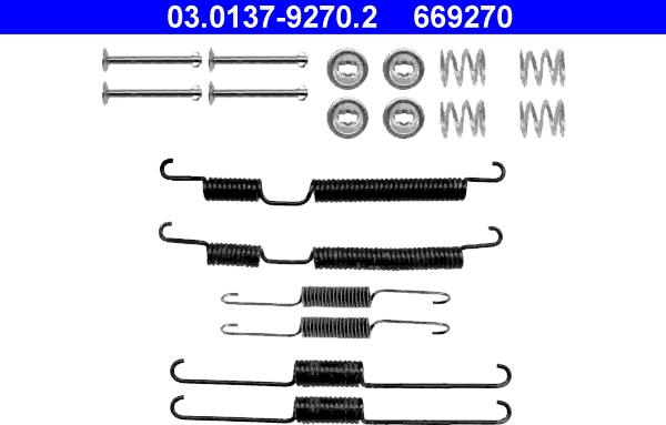 ATE 03.0137-9270.2 - Set accesorii, sabot de frana aaoparts.ro