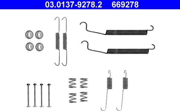 ATE 03.0137-9278.2 - Set accesorii, sabot de frana aaoparts.ro