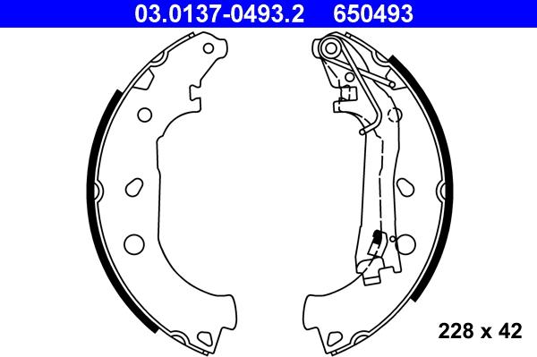 ATE 03.0137-0493.2 - Set saboti frana aaoparts.ro