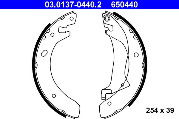 ATE 03.0137-0440.2 - Set saboti frana aaoparts.ro