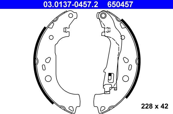 ATE 03.0137-0457.2 - Set saboti frana aaoparts.ro