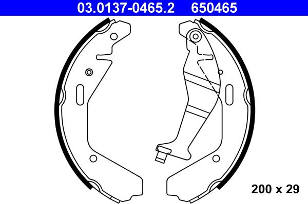 ATE 03.0137-0465.2 - Set saboti frana aaoparts.ro