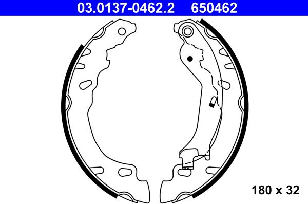 ATE 03.0137-0462.2 - Set saboti frana aaoparts.ro