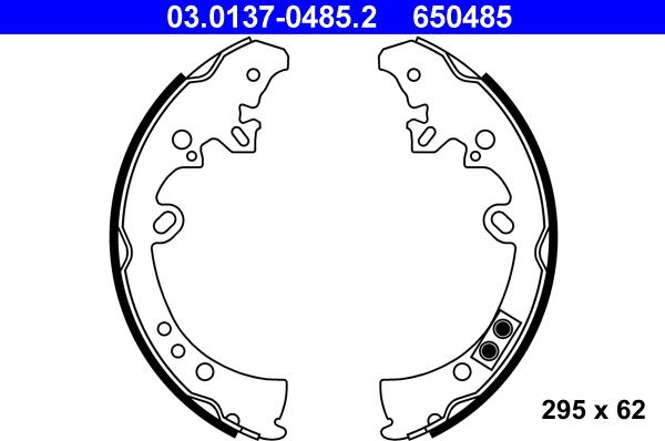 ATE 03.0137-0485.2 - Set saboti frana aaoparts.ro