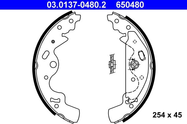 ATE 03.0137-0480.2 - Set saboti frana aaoparts.ro