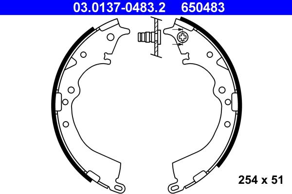 ATE 03.0137-0483.2 - Set saboti frana aaoparts.ro