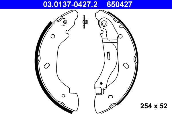 ATE 03.0137-0427.2 - Set saboti frana aaoparts.ro