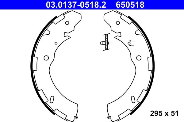 ATE 03.0137-0518.2 - Set saboti frana aaoparts.ro