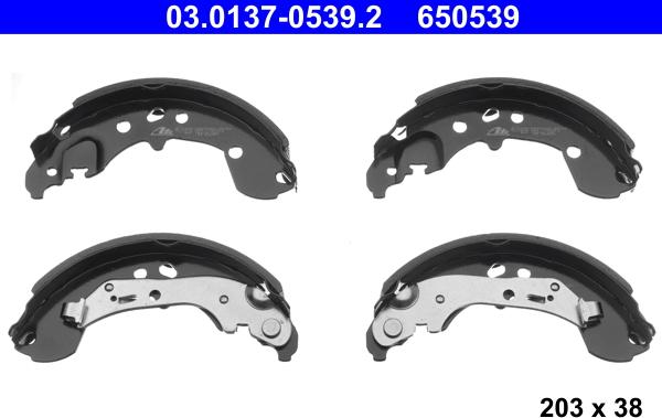 ATE 03.0137-0539.2 - Set saboti frana aaoparts.ro