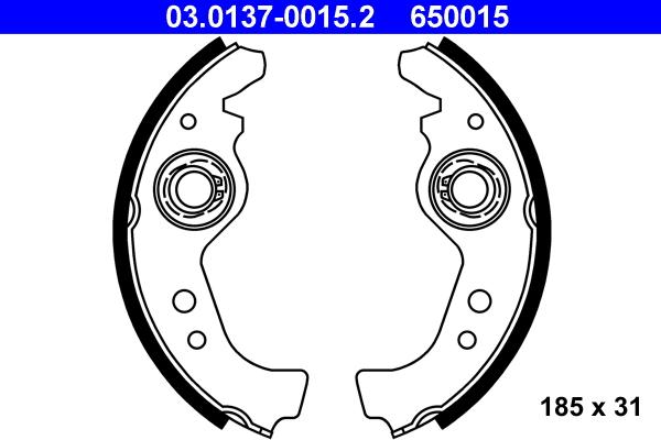 ATE 03.0137-0015.2 - Set saboti frana aaoparts.ro