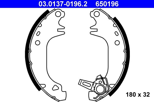 ATE 03.0137-0196.2 - Set saboti frana aaoparts.ro