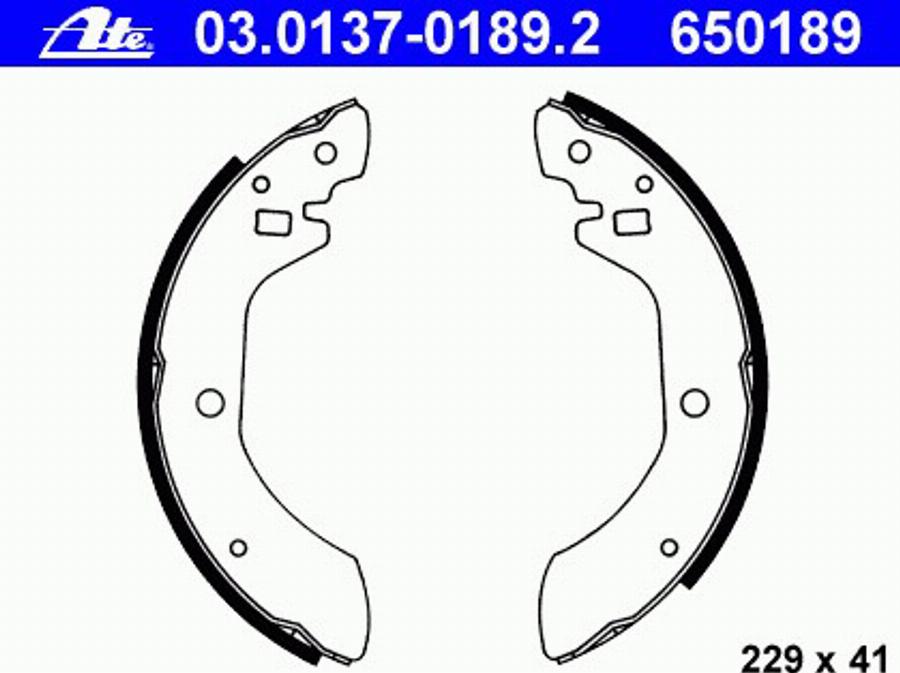 ATE 03.0137-0189.2 - Set saboti frana aaoparts.ro