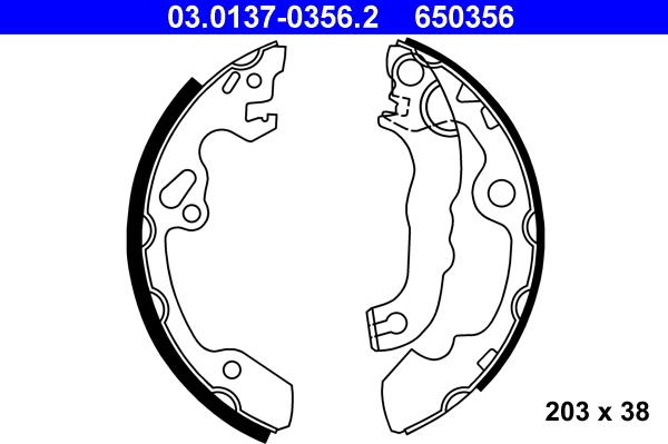 ATE 03.0137-0356.2 - Set saboti frana aaoparts.ro