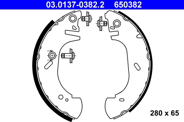 ATE 03.0137-0382.2 - Set saboti frana aaoparts.ro