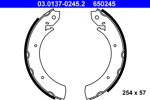 ATE 03.0137-0245.2 - Set saboti frana aaoparts.ro