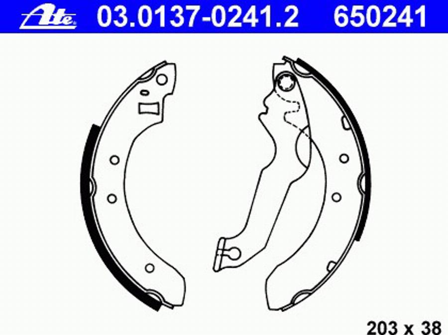 ATE 03.0137-0241.2 - Set saboti frana aaoparts.ro