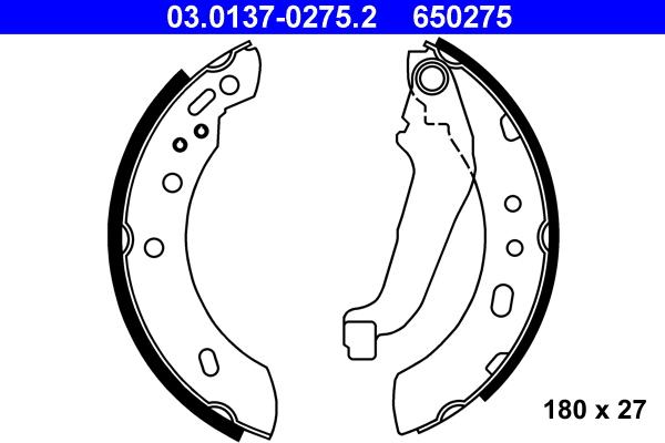 ATE 03.0137-0275.2 - Set saboti frana aaoparts.ro