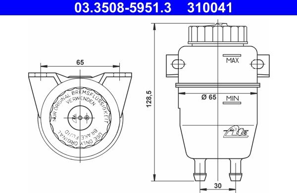 ATE 03.3508-5951.3 - Vas de expansiune, lichid frana aaoparts.ro