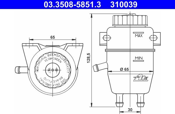 ATE 03.3508-5851.3 - Vas de expansiune, lichid frana aaoparts.ro