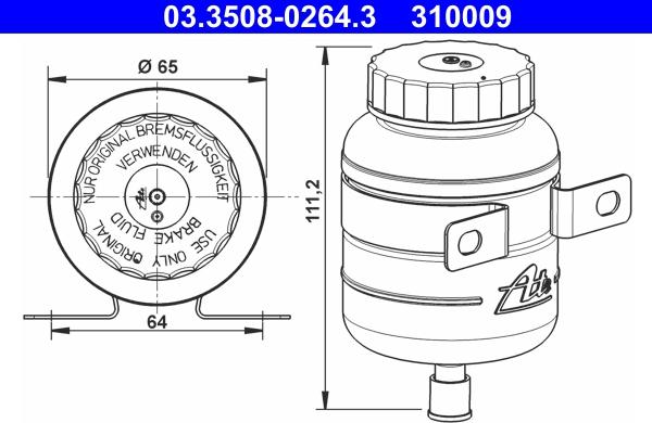 ATE 03.3508-0264.3 - Vas de expansiune, lichid frana aaoparts.ro