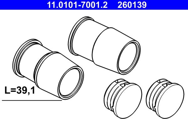 ATE 11.0101-7001.2 - Set bucsi de ghidaj, etrier frana aaoparts.ro