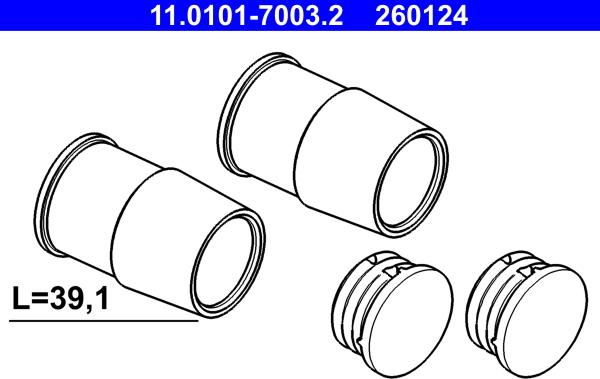 ATE 11.0101-7003.2 - Set bucsi de ghidaj, etrier frana aaoparts.ro