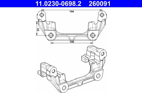 ATE 11.0230-0698.2 - Suport,etrier aaoparts.ro